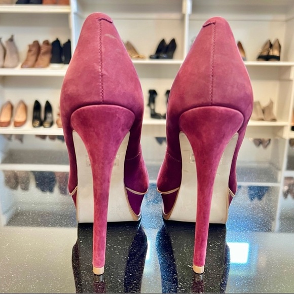 Steve Madden Kiss Layered Platform Plum Purple Heels Dual
Leather Sole Wine Red - Picture 5 of 6